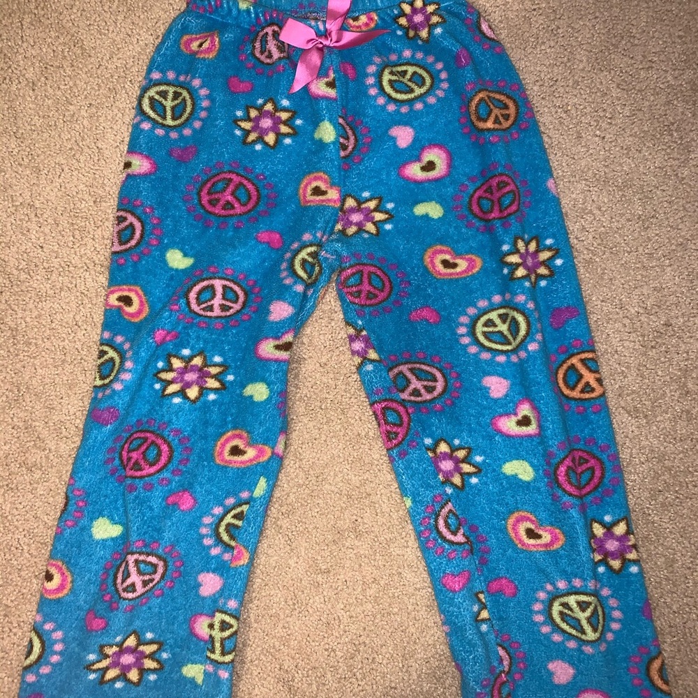 peace sign pajama pants